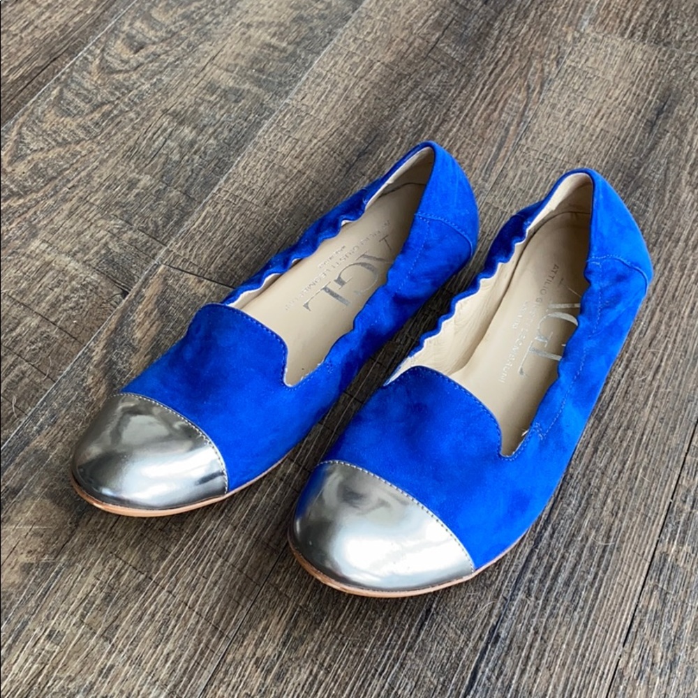 AGL blue suede flats